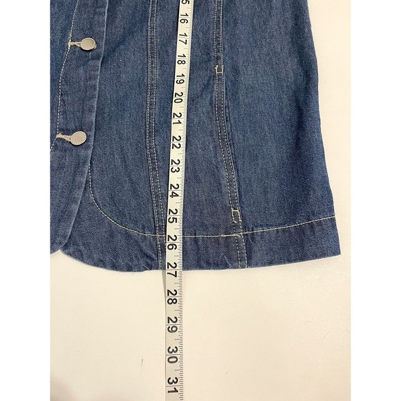 Turtle Bay Denim Jean Jacket Womens Size Medium 4 Pockets Button Front - Picture 5 of 5